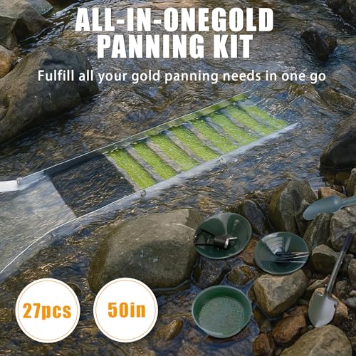 27pcs Complete Gold Panning Kit with 50