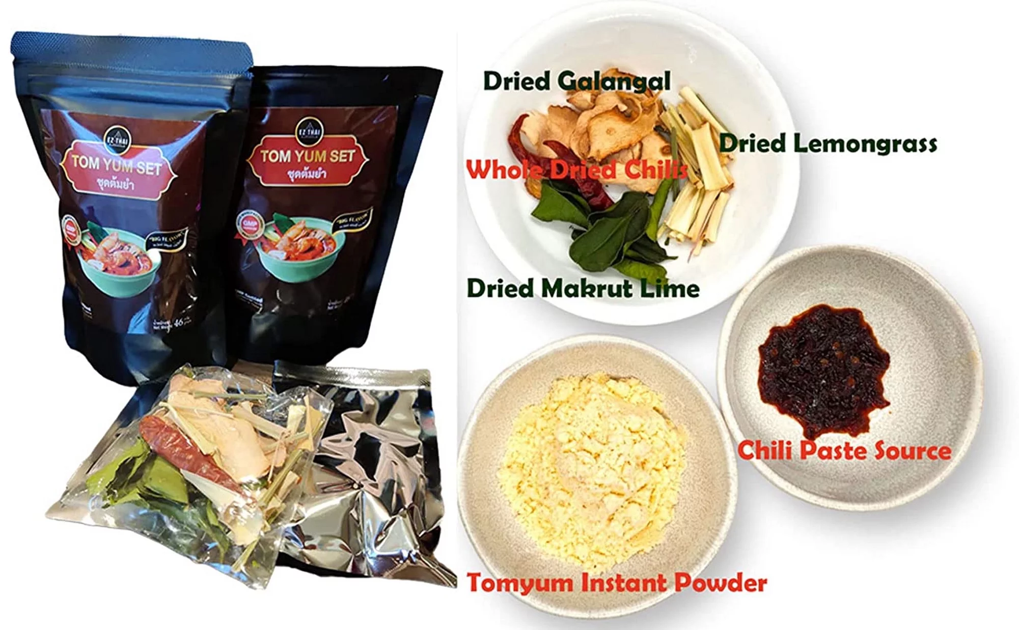 30packs x 1.76oz Tom Yum Instant Powder Set 1serve Chili Paste Sauce/Dried Herbs