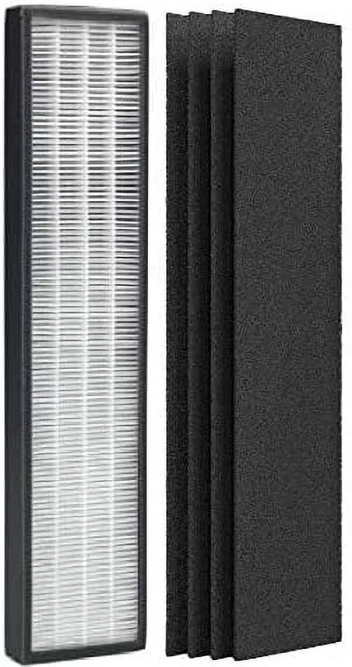 Nispira True HEPA Filter + Activated Carbon Pre Filter for Eureka NEA120 Air Purifier and Toshiba Smart WiFi Air Purifier NEA-F1 NEA-C1. 1 Set
