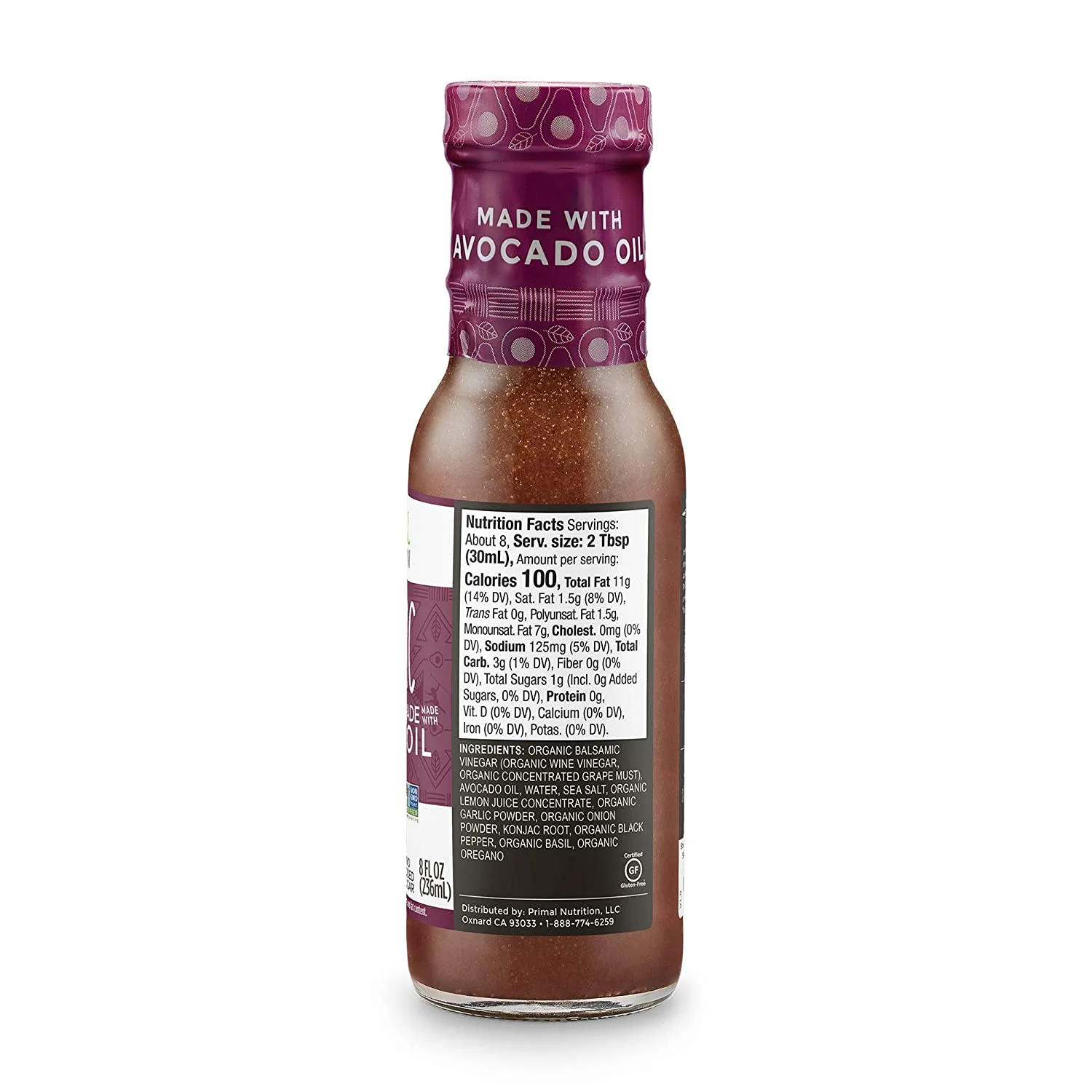 Primal Kitchen, Dressing & Marinade Made with Avocado Oil, Balsamic, 8 fl oz Pack of 2