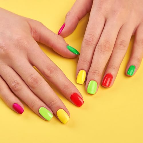 Semi Cured Gel Nail Strips-Easy Apply Christmas Gel Nail Stickers Holiday Semi Cured Manicure Strips with Sparkling Xmas Designs (Classic Yule)