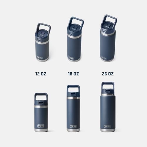 YETI Rambler 18 oz Bottle, Vacuum Insulated, Stainless Steel with Straw Cap, Beekeeper