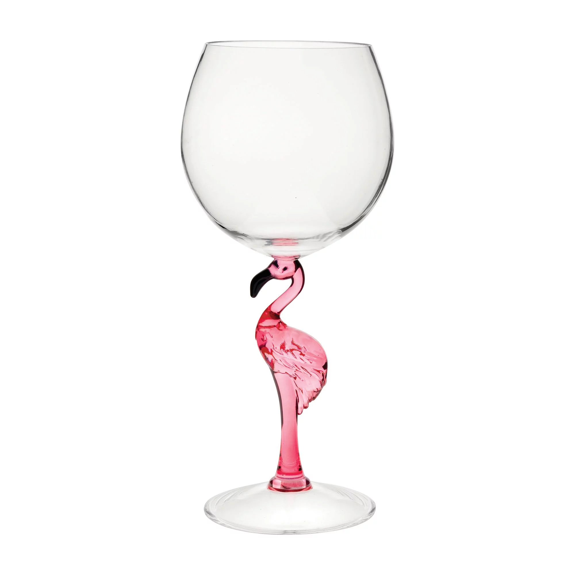 Gourmet Art 2-Piece Flamingo 20 oz. Durable Acrylic Plastic Wine Glass, Ideal for Wine and Beverage