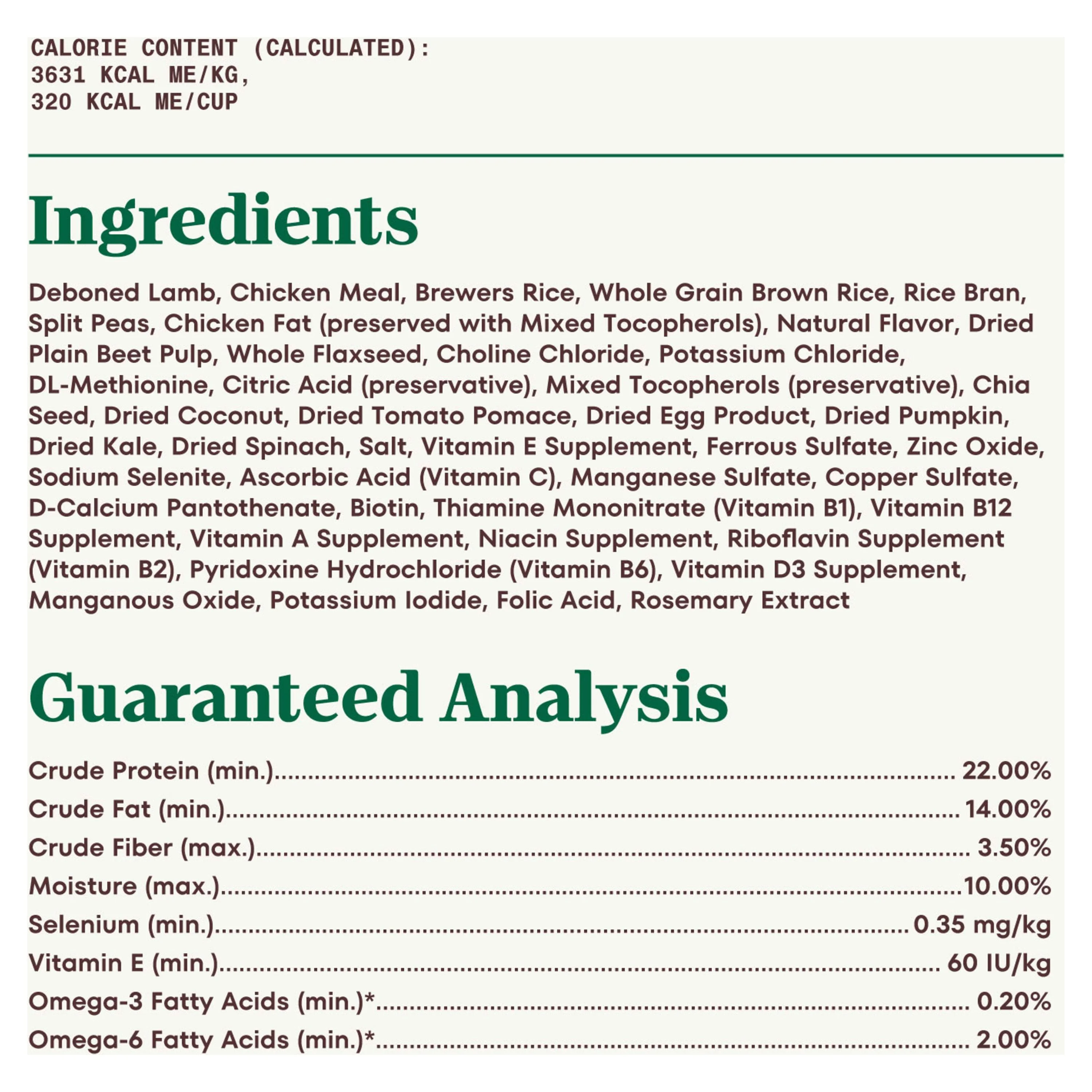 Nutro Natural Choice Lamb and Brown Rice Recipe Dry Dog Food, 30 lb Bag