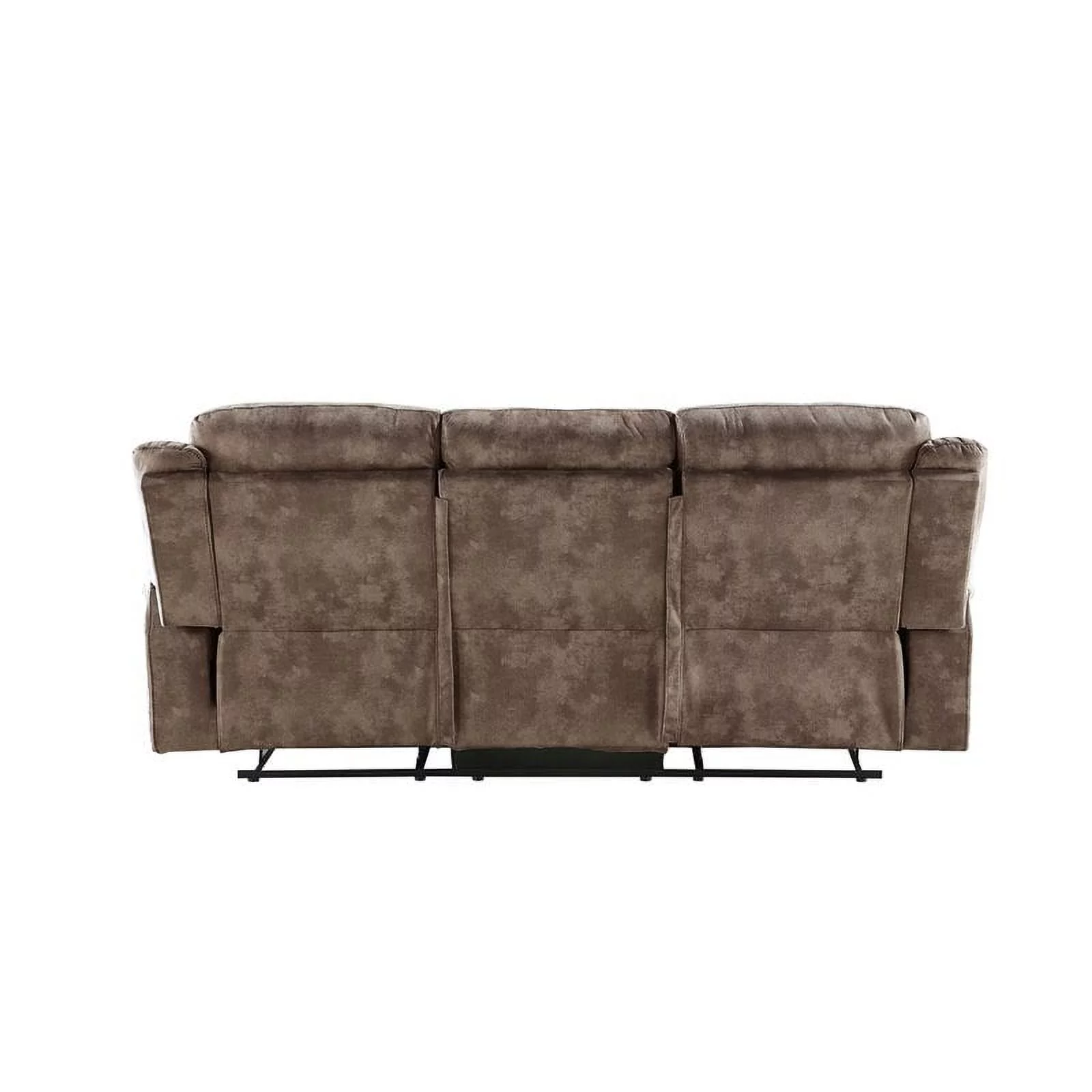 Bowery Hill Modern Velvet Reclining with USB Dock in Chocolate