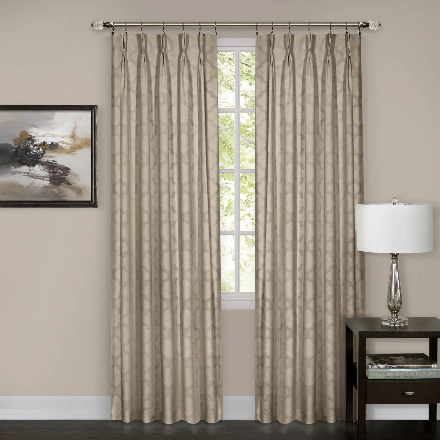 Achim Windsor Pinch Pleat Window Curtain Panel