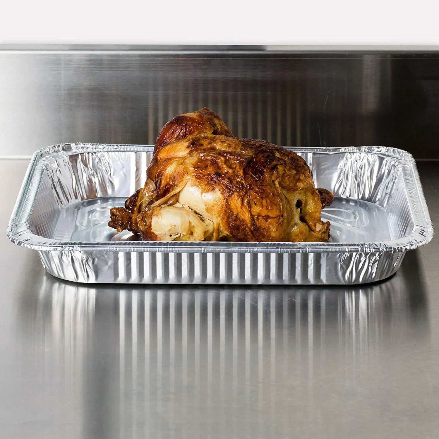 Durable Disposable Aluminum Foil Steam Roaster Pans, Full Size Deep, Heavy Duty Baking Roasting Broiling 17 X 12.5 X 3 Thanksgiving 30