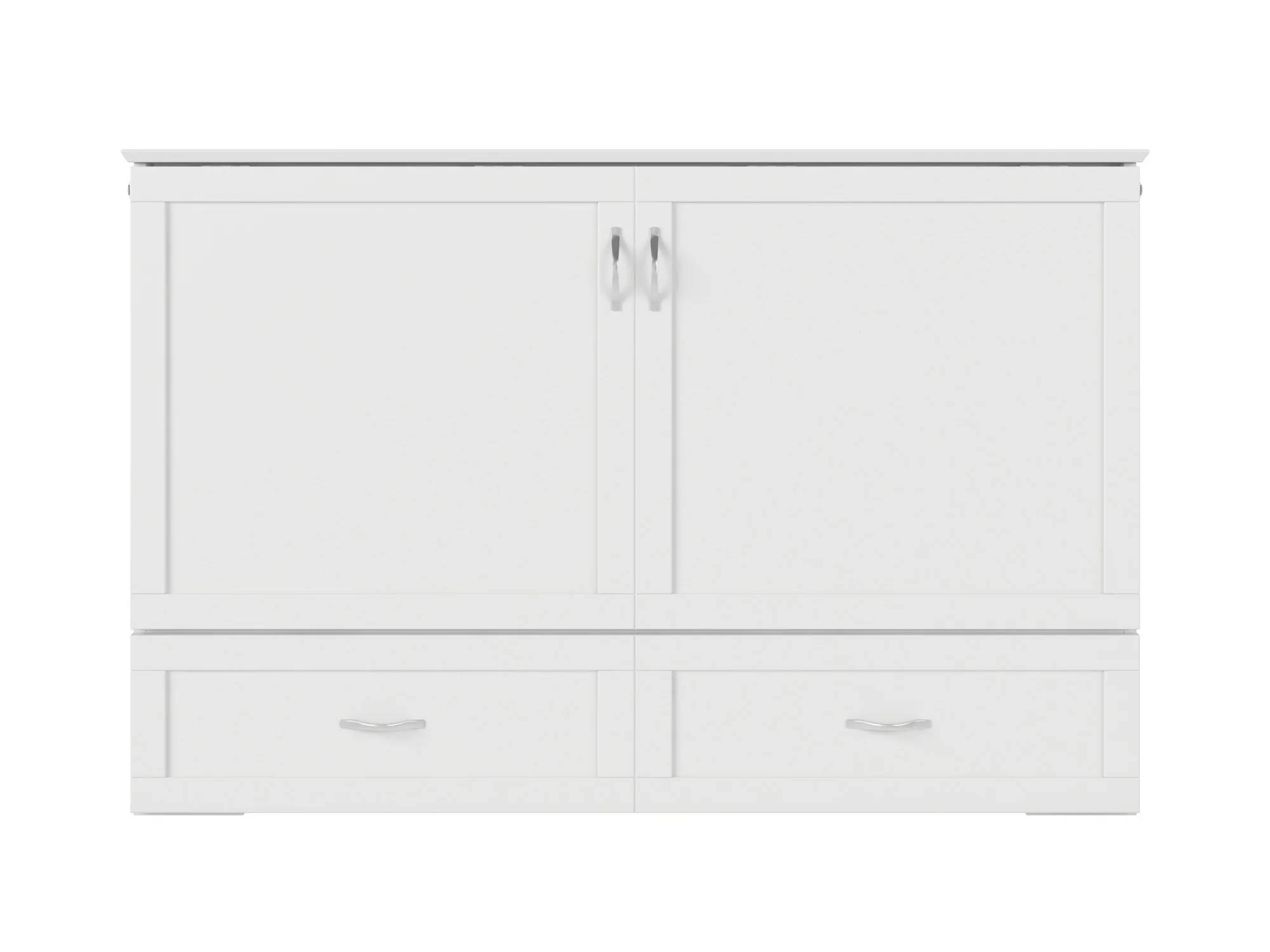 Hamilton Murphy Bed Chest Queen White with Charging Station