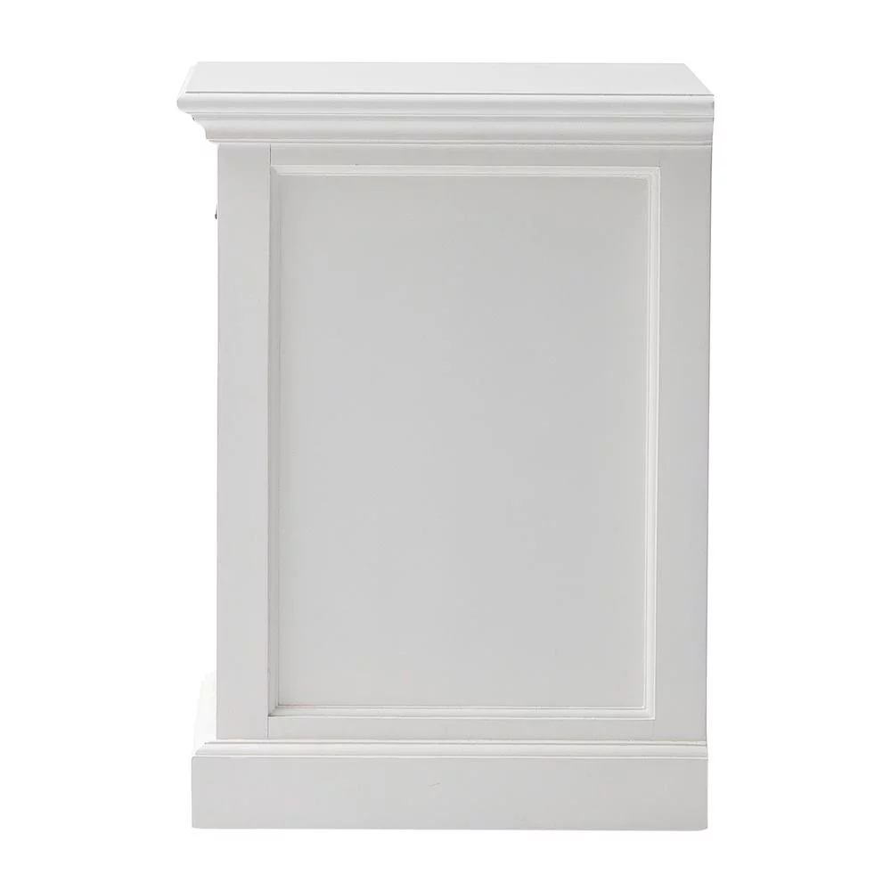 HomeRoots 397620 23.62 x 17.72 x 16.93 in. Classic White Nightstand with Dividers