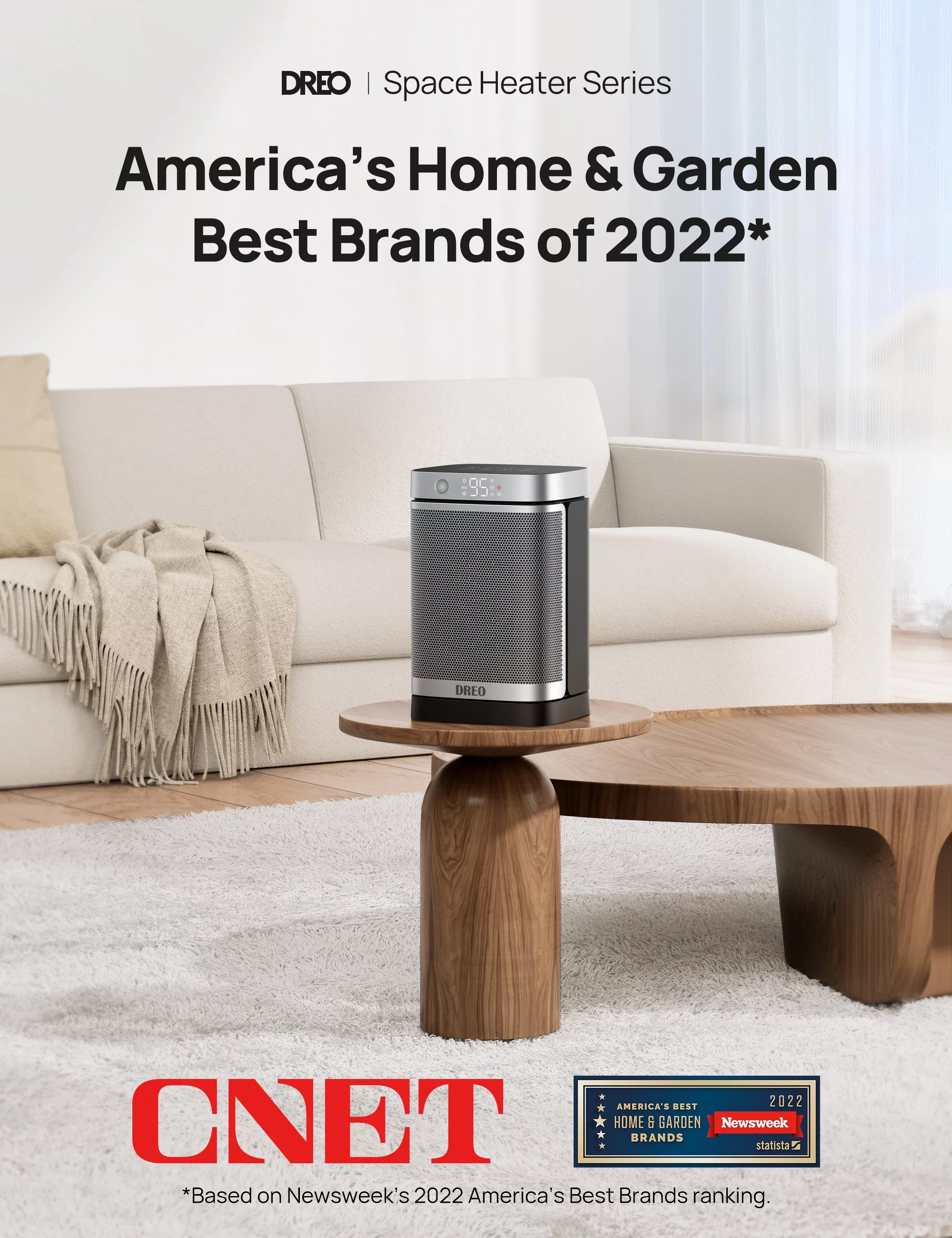 Dreo Space Heater with Motion Sensor, 2023 Upgraded 1500W Electric Heater with 70° Oscillating, Digital Thermostat, Remote Control, Motion Detection, Auto Turning On/Off, for Garage, Office, Indoor