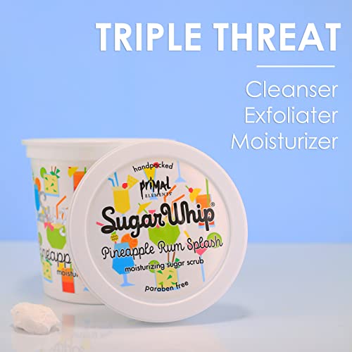 Primal Elements Sugar Scrub, Exfoliating Sugar Whip, Face and Body Cleanser, Moisturizer, Gingerbread, 10 oz Package