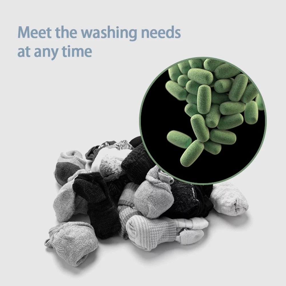 TurboClean Smart Clothes Washing Machine - Antibacterial Underwear & Socks Washer with Blue Light, Compact & Efficient