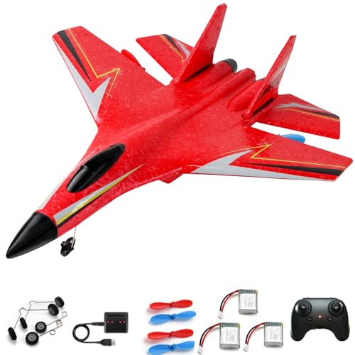 RC Planes for Kids Over 14 Years and up,Remote Control Airplanes Toys for Boys Girls,2CH Outdoor Foam RC Glider Fighter Jet Gift for Teen and Adults Hobby Blue