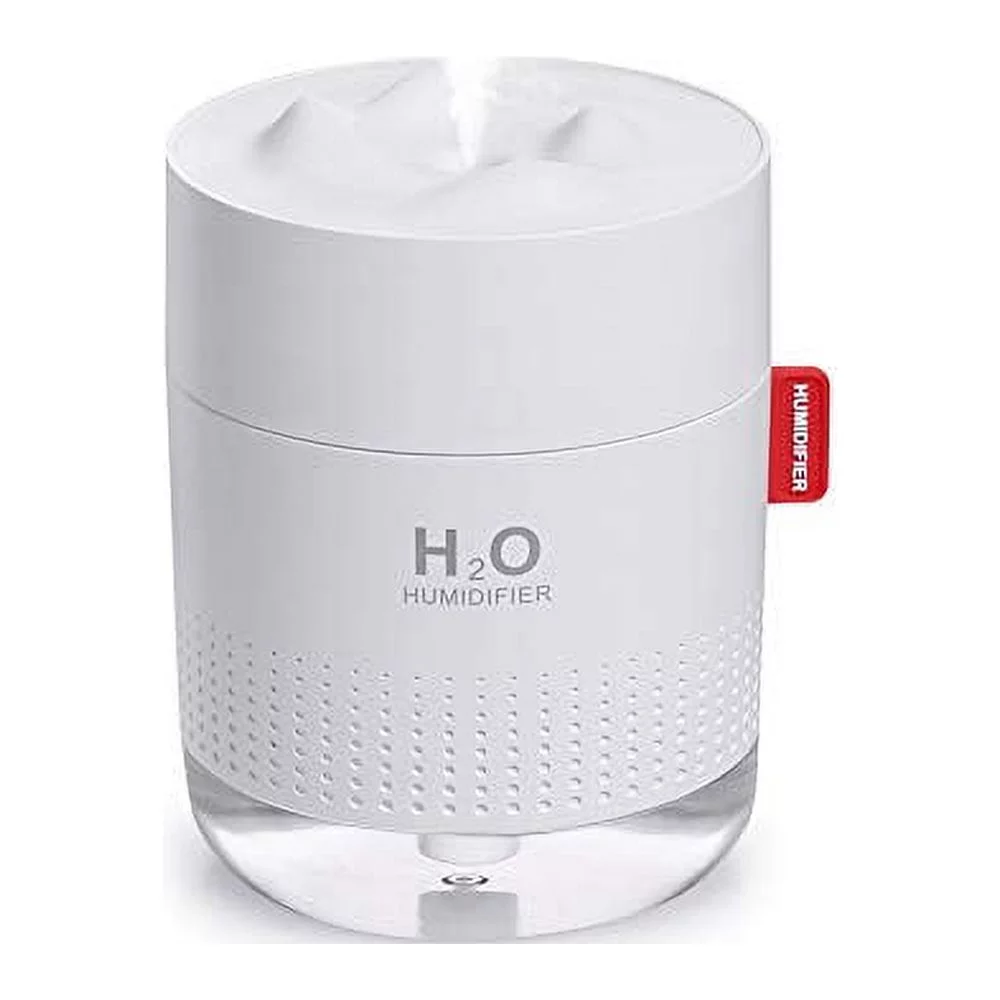 SmartDevil Small Humidifiers, 500ml Desk Humidifiers, Whisper-Quiet Operation, Night Light Function, Two Spray Modes,Auto Shut-Off for Bedroom, Babies Room, Office, Home (White)