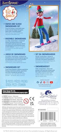 Elf on The Shelf Blue Eyed Boy with Magifreeze Swish and Sleigh Snowboard Set