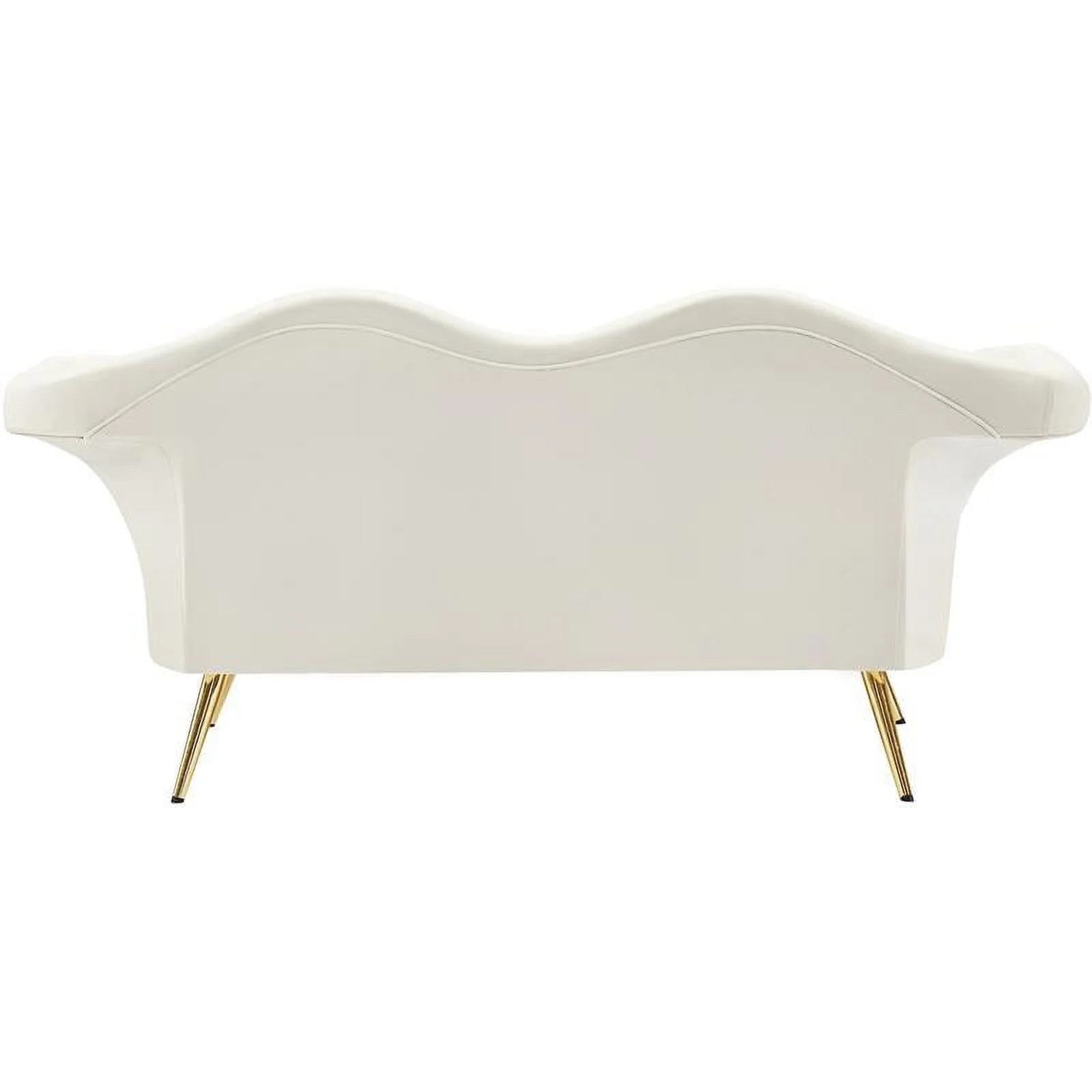 Meridian Furniture Lips Cream Velvet Loveseat