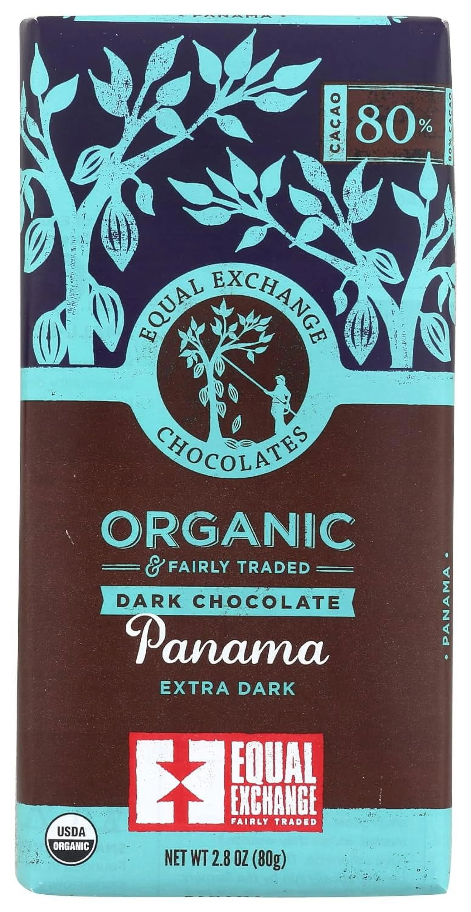 Organic Panama Extra Dark Chocolate Bar 2.8 Oz Pack Of 12