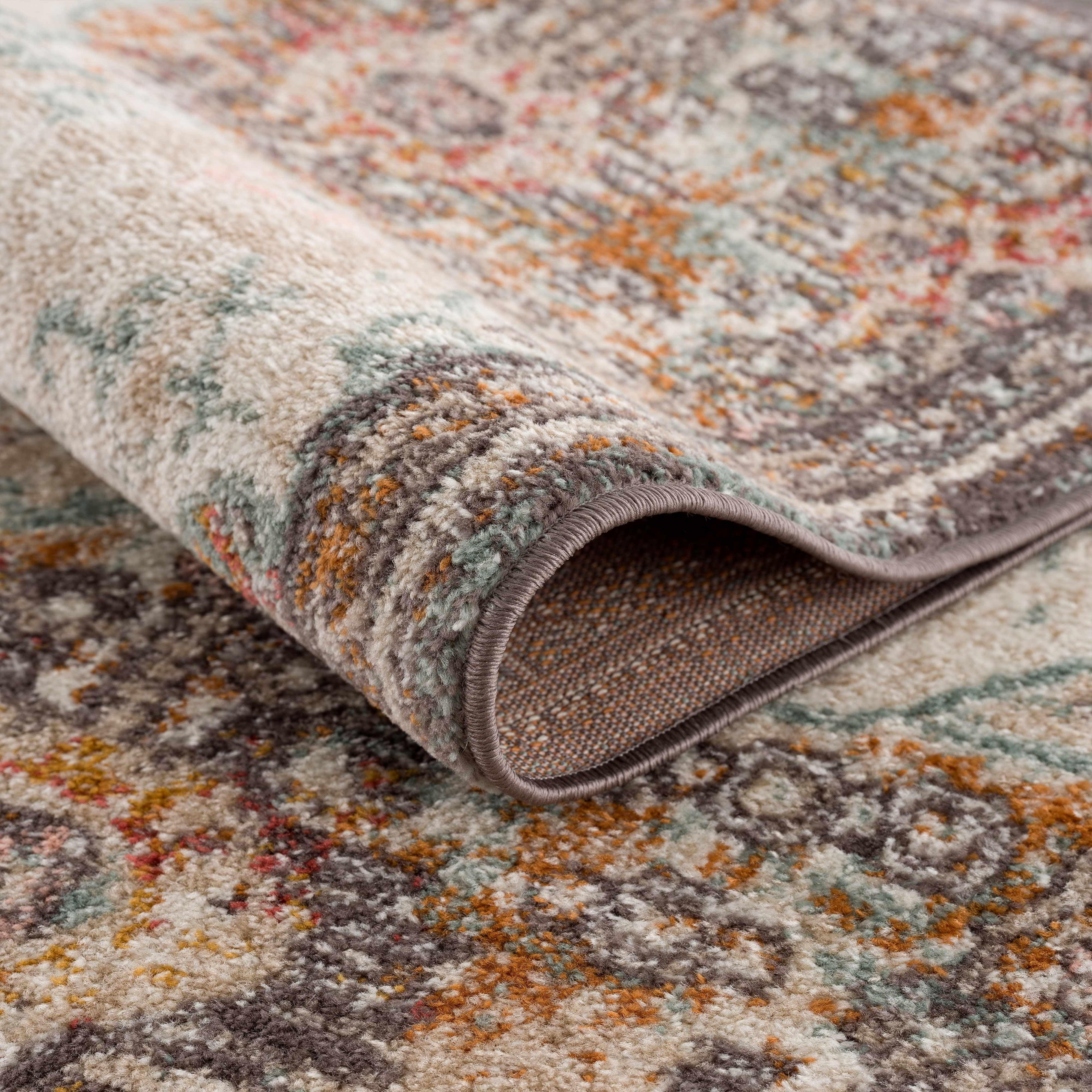 Hauteloom Woorabinda Living Room, Bedroom Area Rug - Traditional - Gray, Brown, Red - 5'2