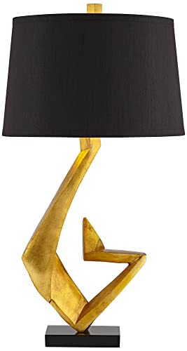 Possini Euro Design Zeus Mid Century Modern Glam Luxury Table Lamp 28.5