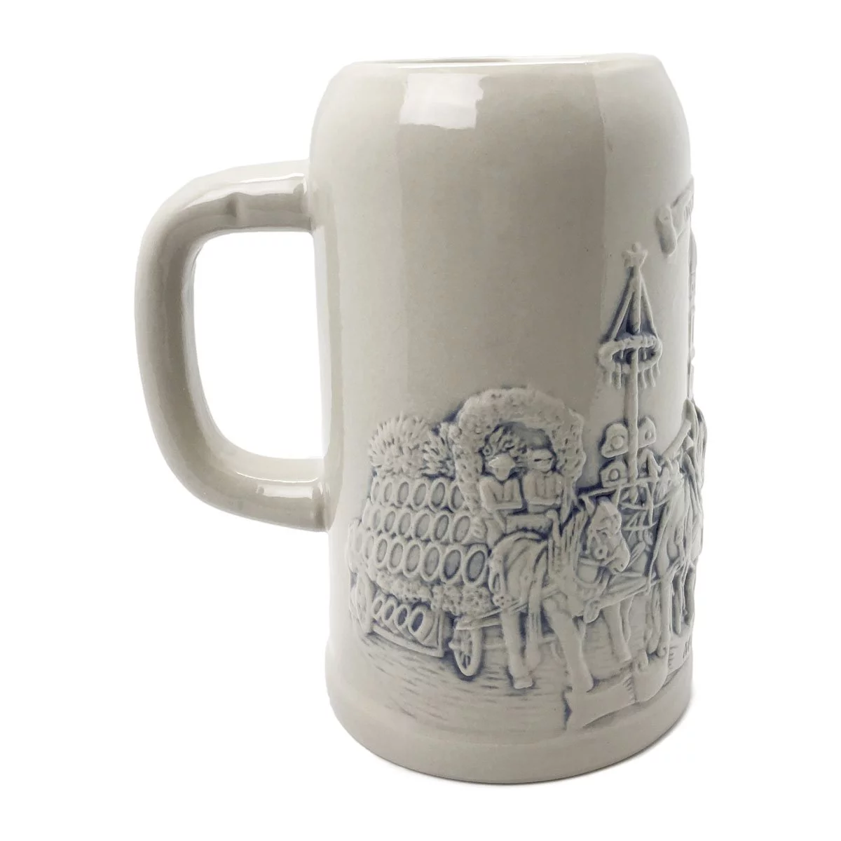 Oktoberfest Haus Mug Ceramic Stoneware Oktoberfest Mug & Engraved Relief of Munich Scene - 1 Liter