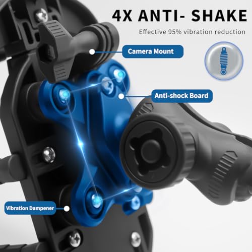 Motorcycle Phone Mount Holder - Sun Proof&Rain Proof&Vibration Proof&Anti Theft Phone Metal Stand Is Suitable For Installing 4.7-7 Inch Phones On Motorcycles, Bicycles, Scooters, And ATV Stands.