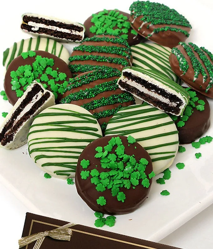 From You Flowers - St. Patrick's Day Belgian Chocolate Covered Oreos - 12 Pieces