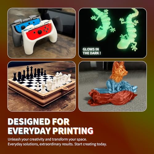 OVERTURE PLA Filament 1.75mm PLA 3D Printer Filament, 2kg Cardboard Spool (4.4lbs), Dimensional Accuracy +/- 0.02mm, Fit Most FDM Printer (Black 2-Pack)