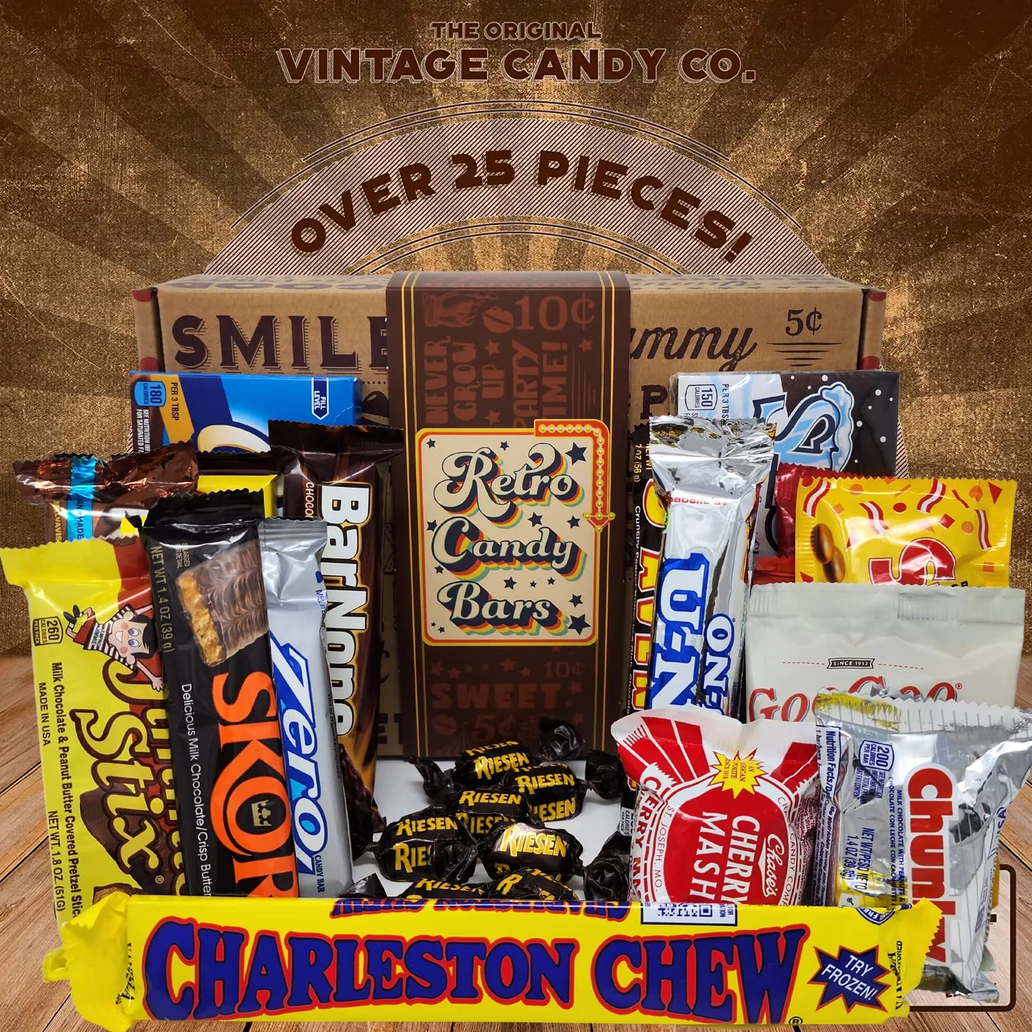 Vintage Old Fashioned Retro Candy Bars Assortment - PERFECT Throwback Present for Chocolate Lovers - Woman Man Girl Boy Adults College Student Kid