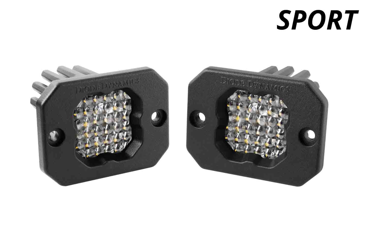 Diode Dynamics Stage Series C1 LED Pod Sport White Flood Flush BBL Pair DD6472P