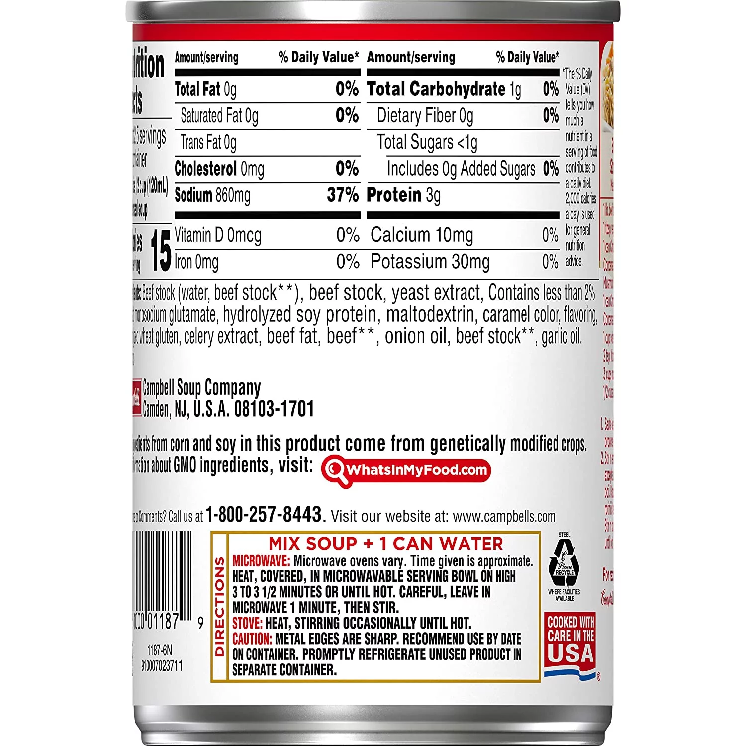 Campbellsandnbsp;Condensed Beef Broth, 10.5 oz. Can (Pack of 12)