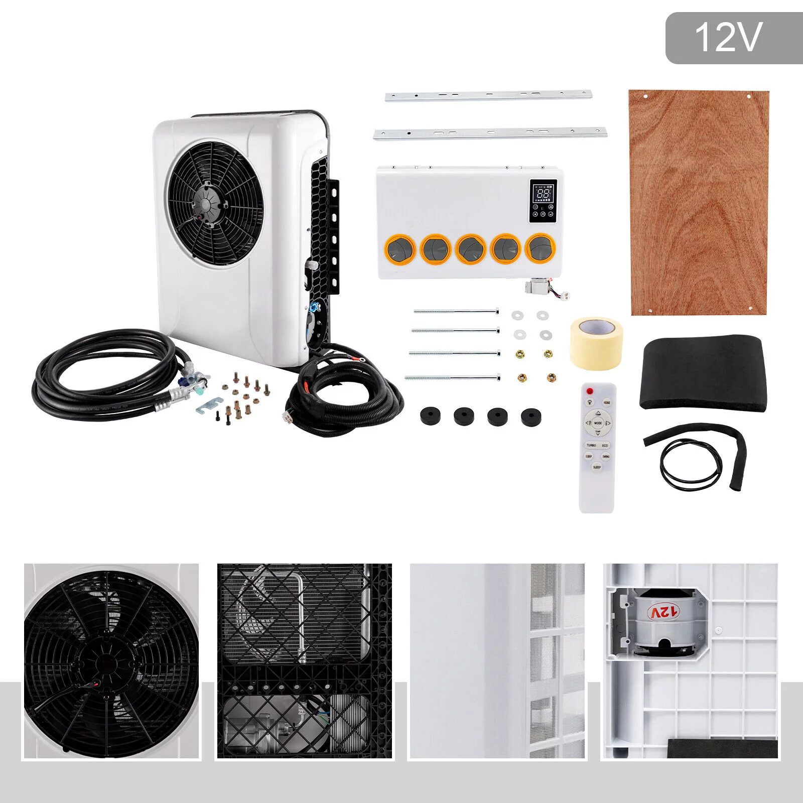 MONIPA Air Conditioner Mini Split AC 6800 BTU ONLY COLD 12V w/Remote Control