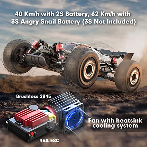HYPER GO H16PL 1/16 RTR Brushless RC Buggy, Fast RC Cars for Adults, Max 38 mph RC Truck, 4WD High Speed Racing RC Car with 2S 2000 mAh Battery for RC Basher