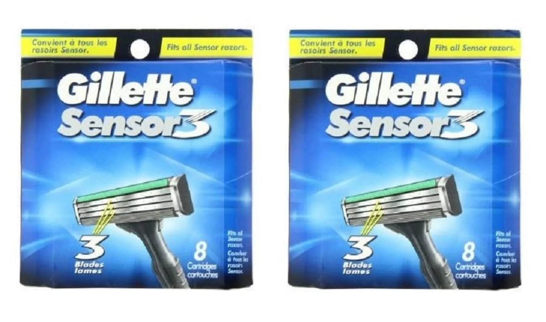 Gillette Sensor 3 Refill Blade Cartridges, 8 Count (Pack of 2) + Cat Line Makeup Tutorial