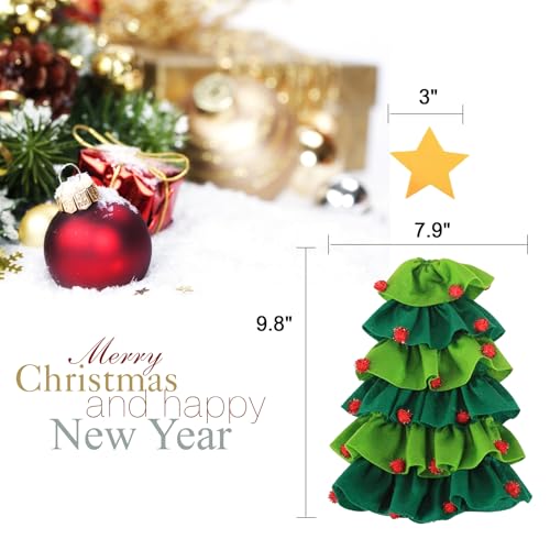 VANSUN 2PCS Christmas Tree Wine Cover Bags,Skirt Wine Bottle Cover Gift Bag for Creative Star Tree. Funny Champagne Bottle Sweater Sleeve Wrap Decor