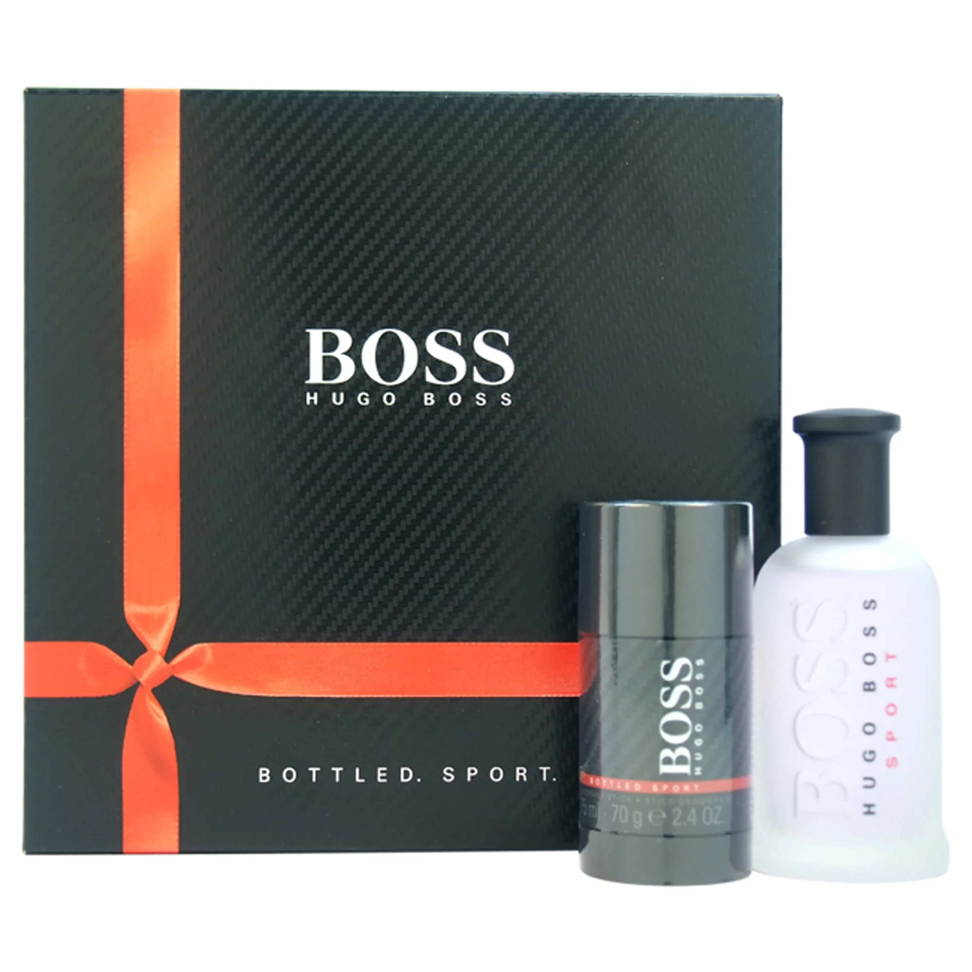 Boss Bottled Sport by Hugo Boss for Men - 2 Pc Gift Set 3.3oz EDT Spray, 2.4oz Deodorant Stick