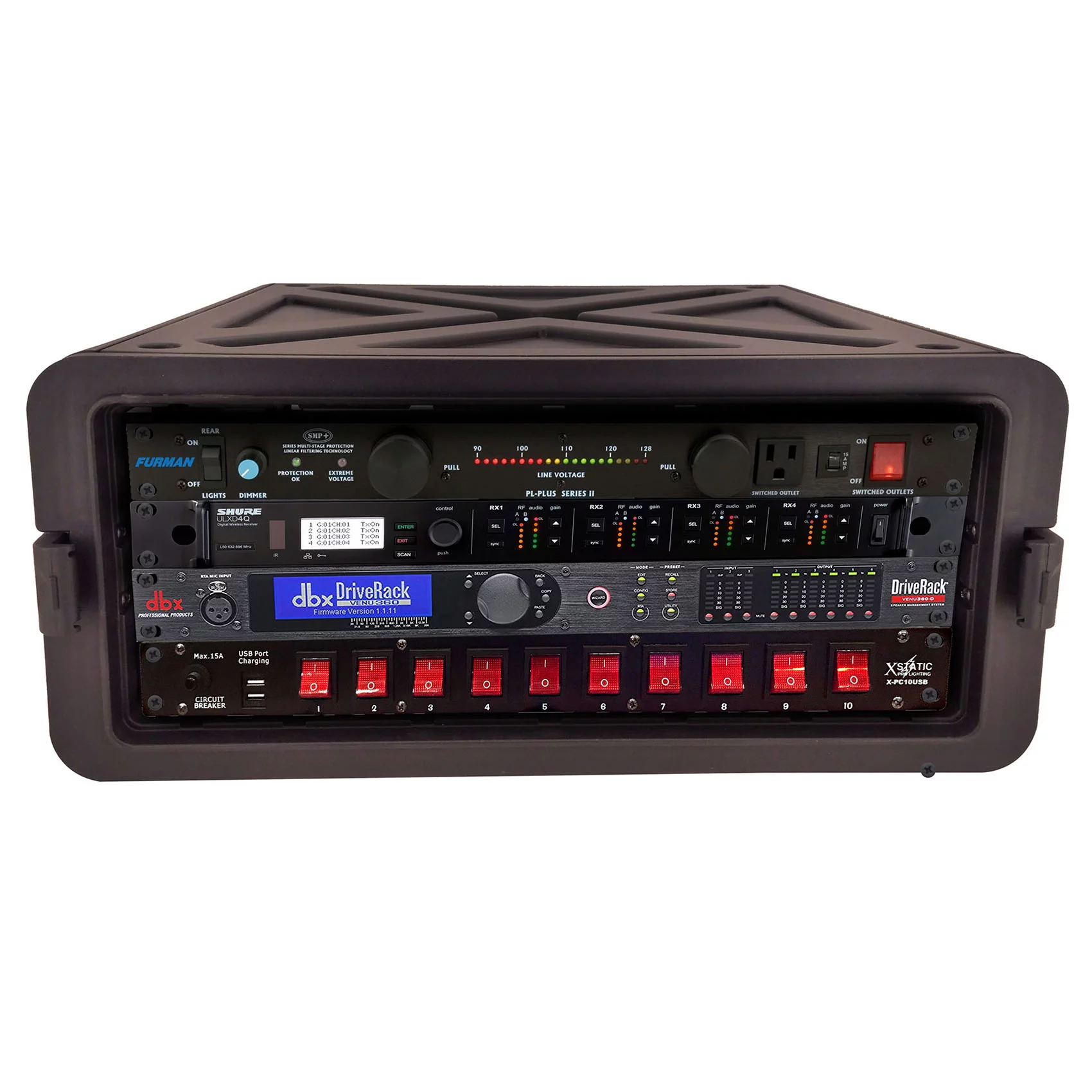 ProX XM-4U VaultX 4U Rack Air-tight, Water-sealed ABS Case