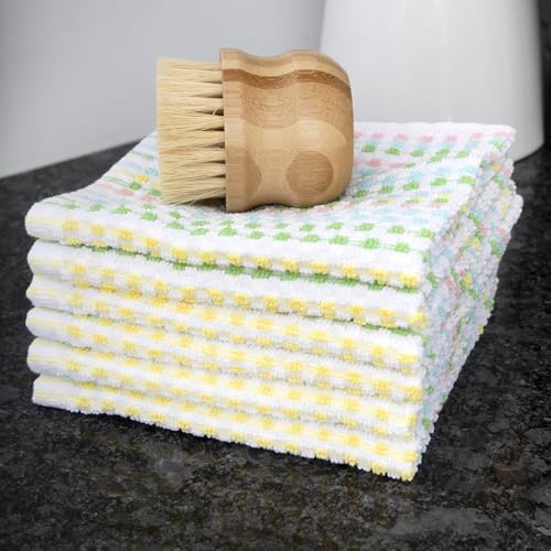 Ritz Pebble Bar Mop, Holiday Red-Green, 4 Towel Set