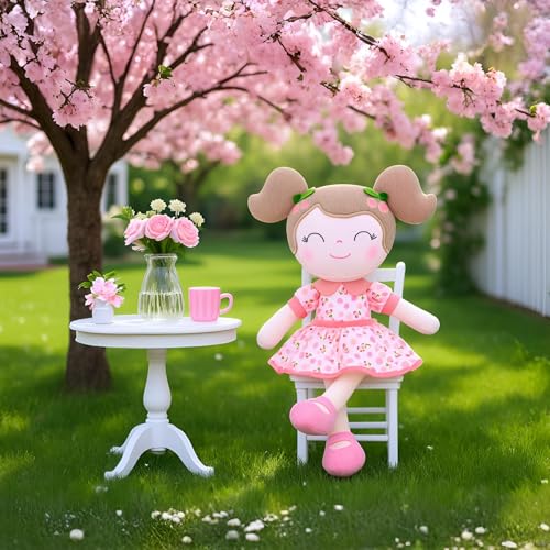 Gloveleya Baby Girl Gift First Baby Doll Plush Doll Print Sunflowers