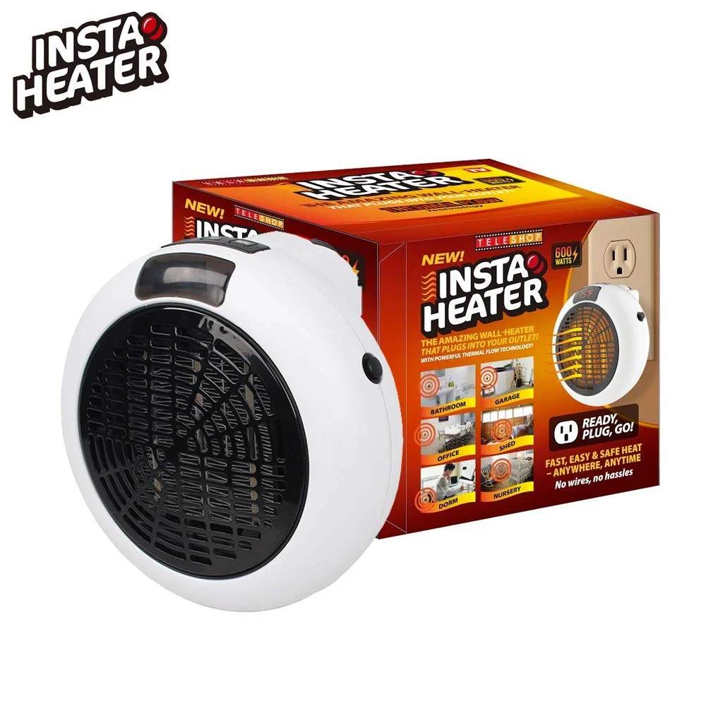 Insta Heater Plug-in Heater The Amazing Wall Heater 600w Temp Control with Stay Cool Housing