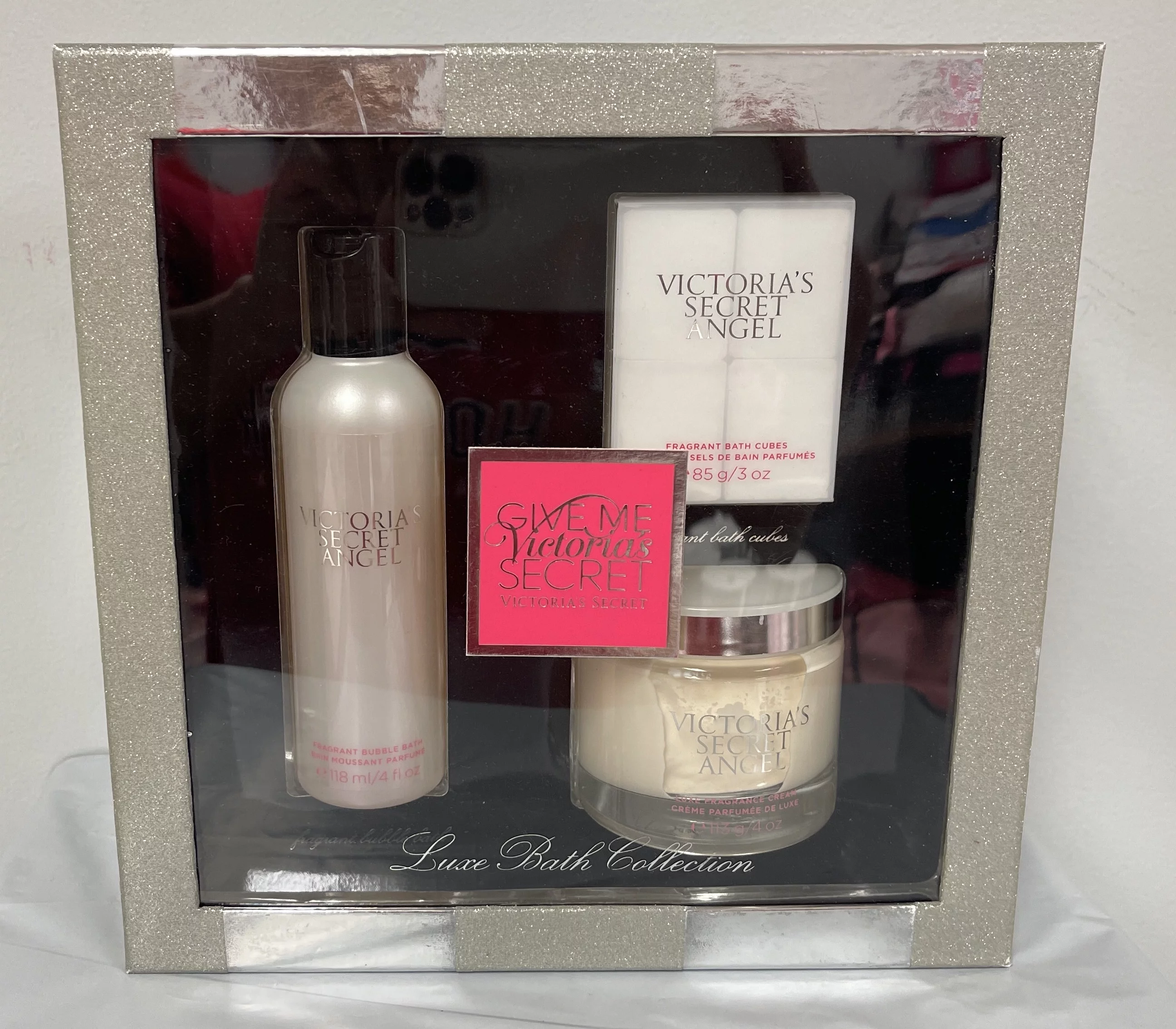 Victoria’s Secret Luxe Bath Gift Set, Fragrant Bubble Bath, Luxe Cream, Bath Cube