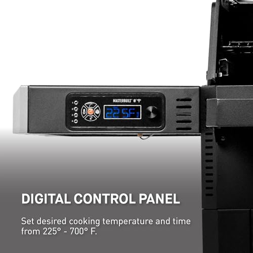 Masterbuilt? Gravity Series? 800 Digital Charcoal Grill, Griddle and Smoker with Digital Control, App Connectivity and 800 Cooking Square Inches in Black, Model MB20040221