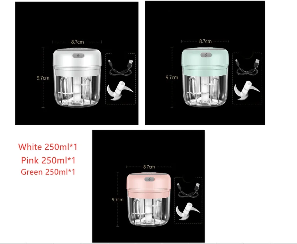 Compact Wireless Electric Garlic Processor for Baby Food and Culinary Applications