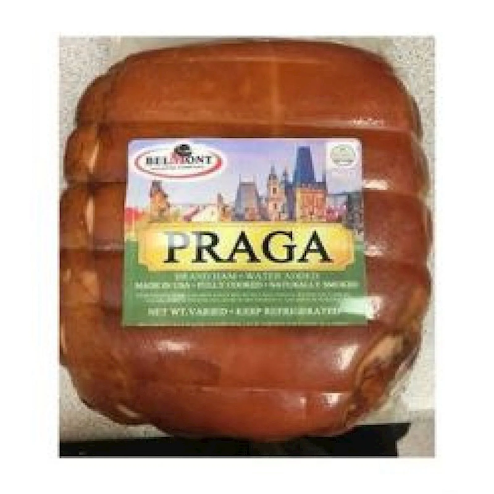 Belmont Smoked Brand Ham Praga 7.5Lb - , Authentic Flavor, And Culinary Excellence For Deli Delights
