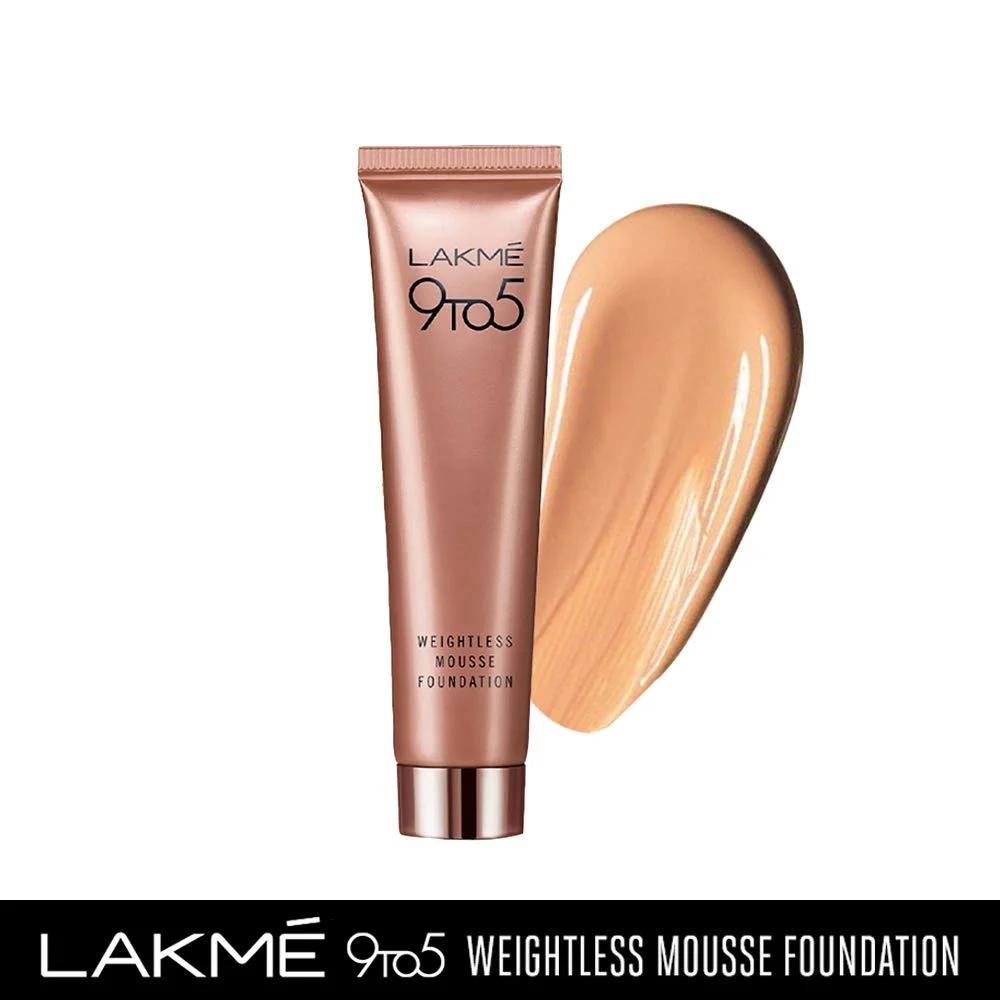 Lakmé 9 To 5 Weightless Mousse Foundation, Beige Vanilla, 25G Matte Finish