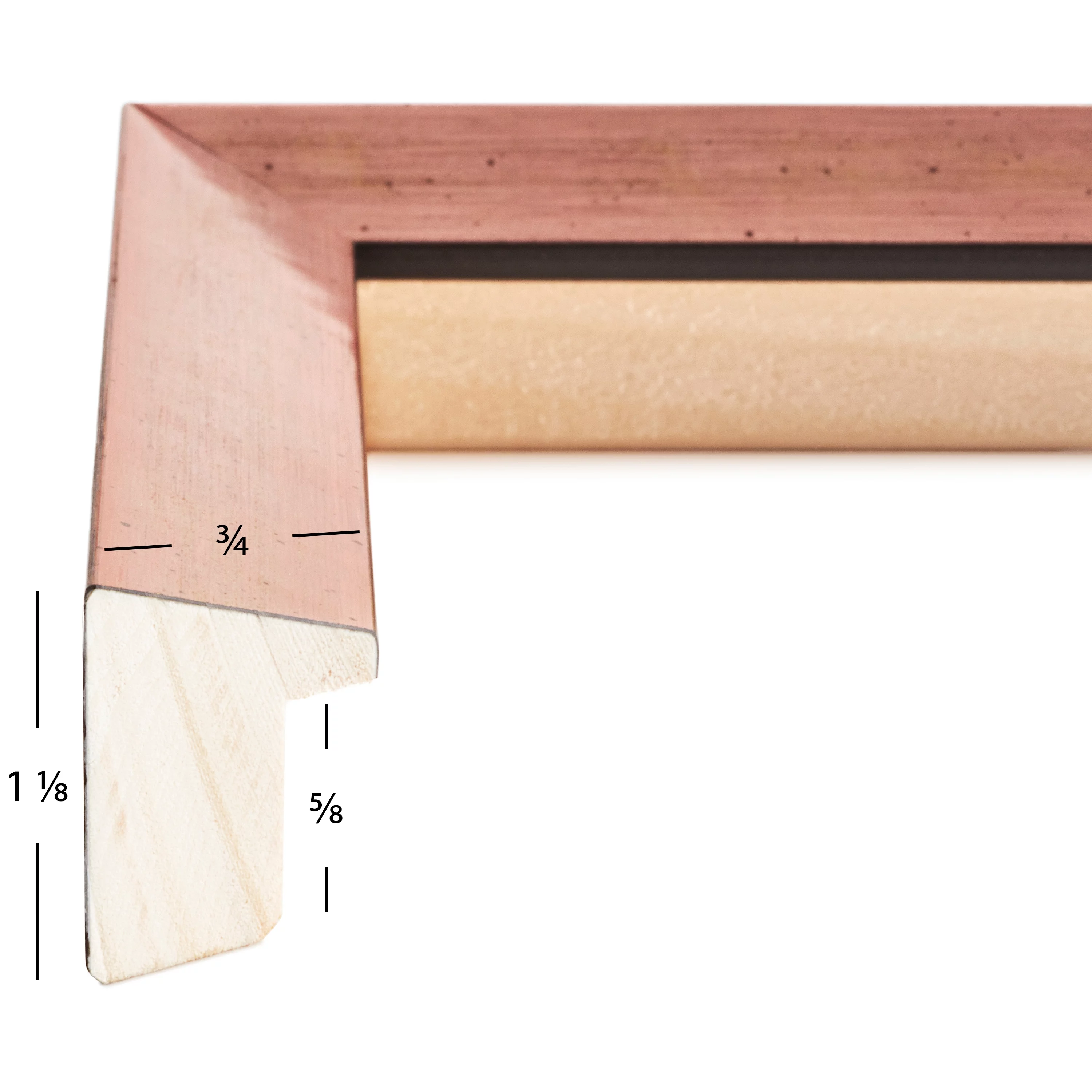 Craig Frames Milano, 18x24 inch Picture Frame, Rose Gold