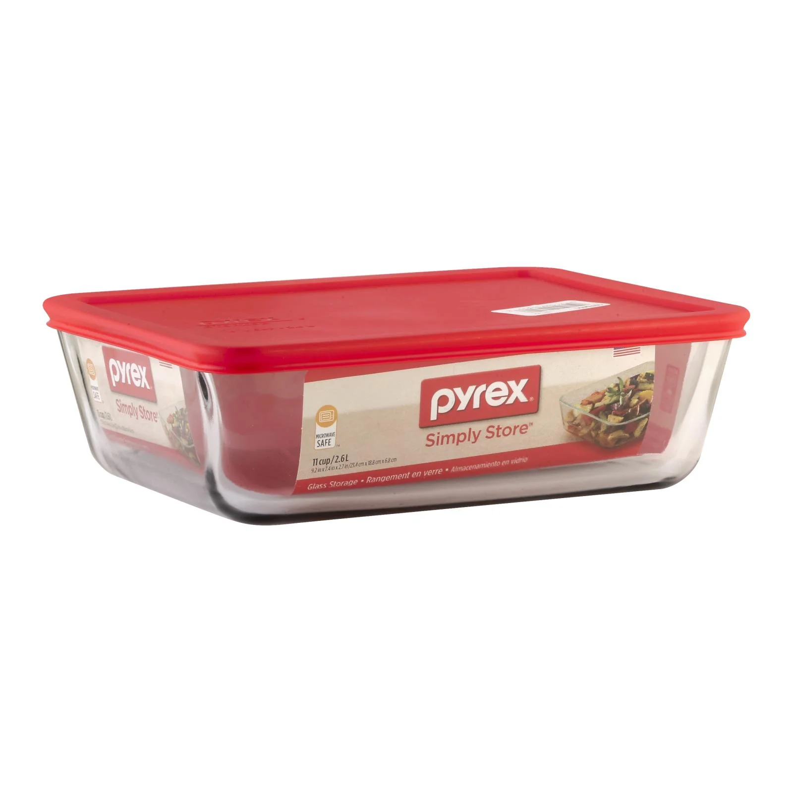 Pyrex - Storage Plastic 11 Cup Red - Case of 2-1 CT