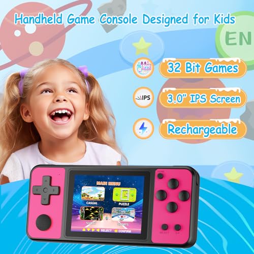 32 Bit Handheld Games for Kids Built-in 139 Video Games, 3.0