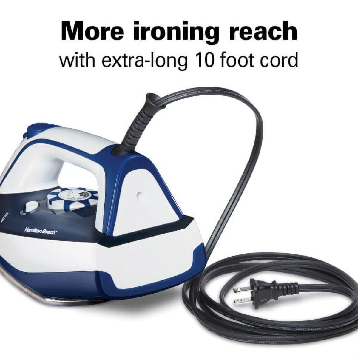 Hamilton Beach Steam Iron, Stainless Steel Soleplate, 14650