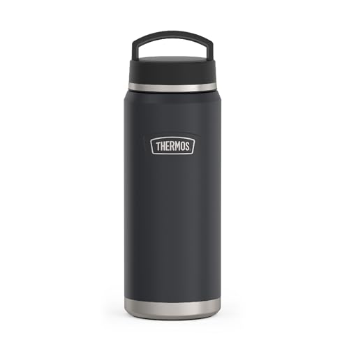 THERMOS ICON SERIES Stainless Steel Water Bottle with Screw Top Lid - 32 Ounce, Matte Stainless Steel - Vacuum Insulated Water Bottle with Lid