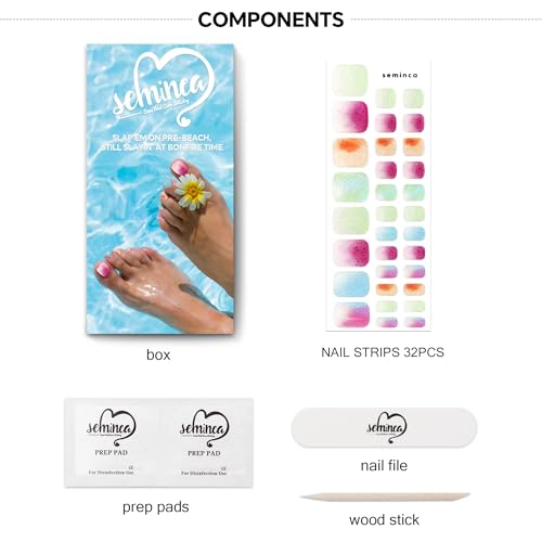 Semi Cured Gel Nail Strips-Easy Apply Christmas Gel Nail Stickers Holiday Semi Cured Manicure Strips with Sparkling Xmas Designs (Classic Yule)